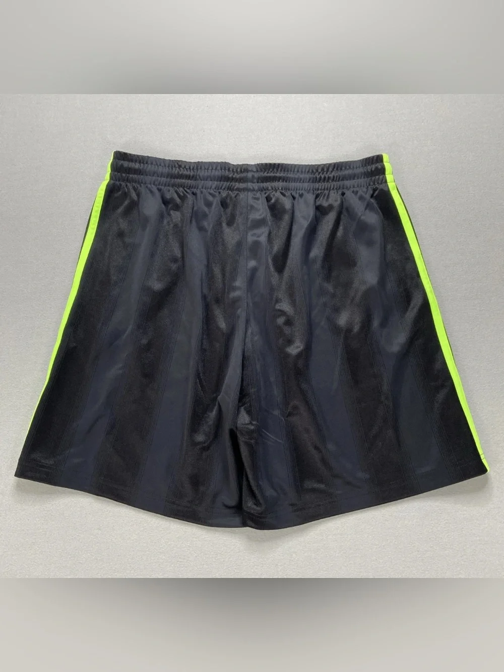 adidas Black Shorts with Neon Green Center Stripes adicolor jacquard JW5929